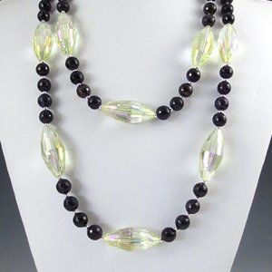 Amethyst, Glass, & Sterling Silver 2-Necklace Set